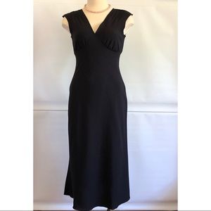 Babaton Black Midi Dress with Sleek Silhouette